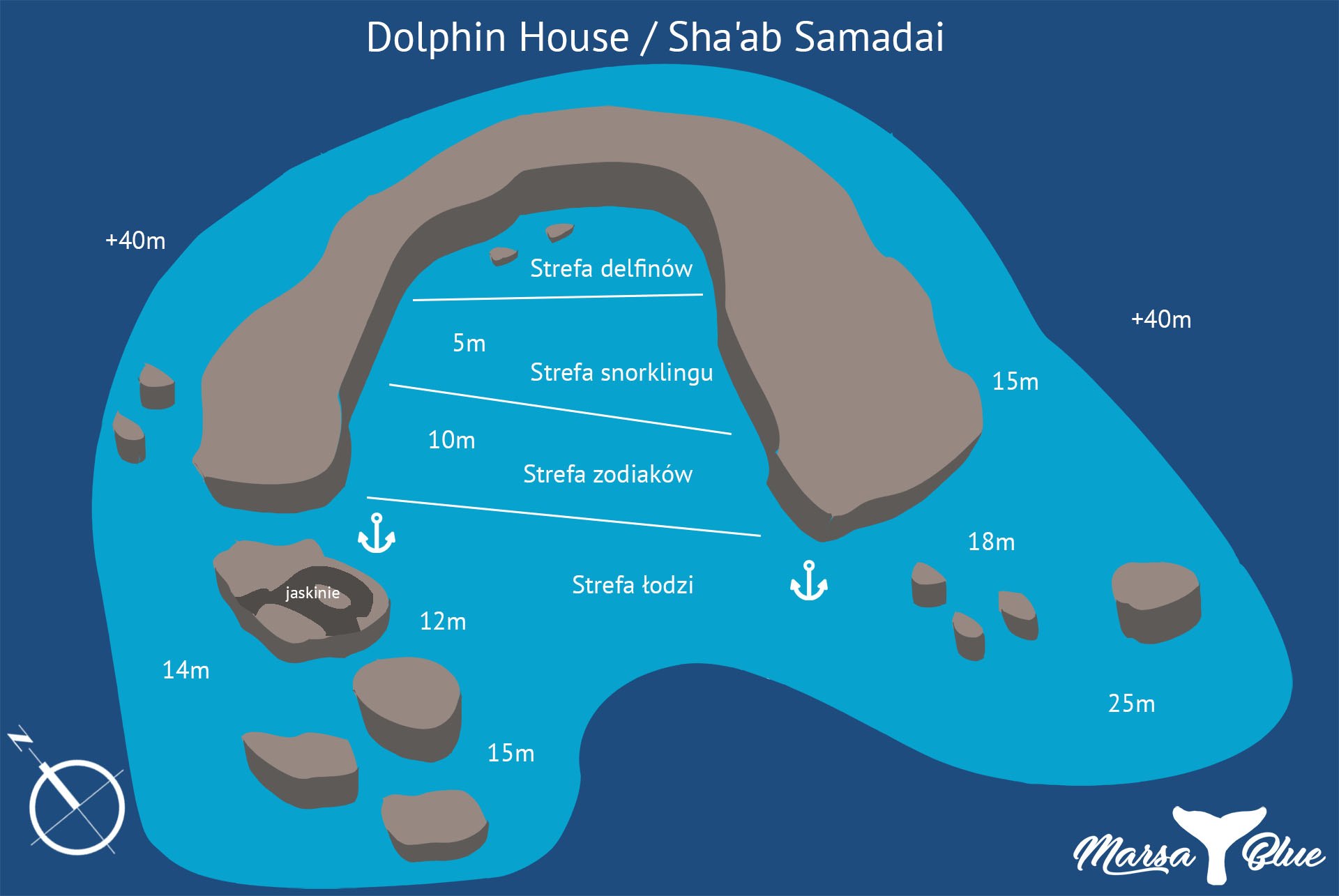 Dolphin House - Mapa spotu nurkowego